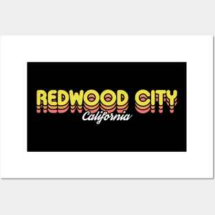 Retro Redwood City California Posters and Art